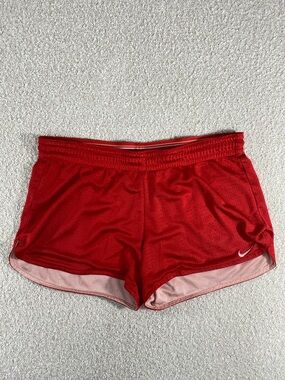 Vintage Nike Women’s Red Athletic Mesh Running Shorts 1990’s Y2K. Gym shorts